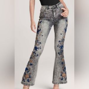 NWT Venus Floral Embroidered Jeans and NWOT Floral Embroidered Jeans